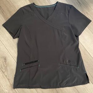 SM Gray Scrub Star Top